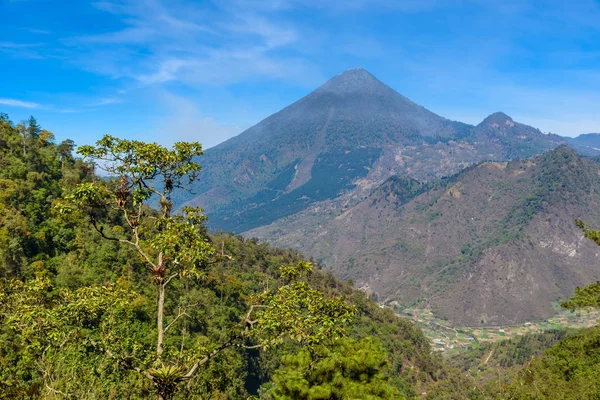 Volcán Santa María Volcanes Activos Las Tierras Altas Guatemala Cerca — Foto de Stock