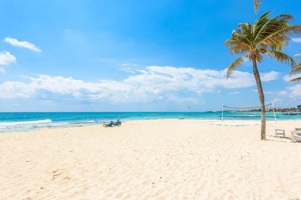 Playa Del Carmen Paradisíaca Playa Ciudad Costa Caribeña Quintana Roo — Foto de Stock