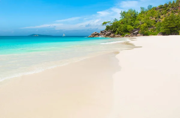 Playa Clear Paradise Anse Georgette Praslin Seychelles —  Fotos de Stock