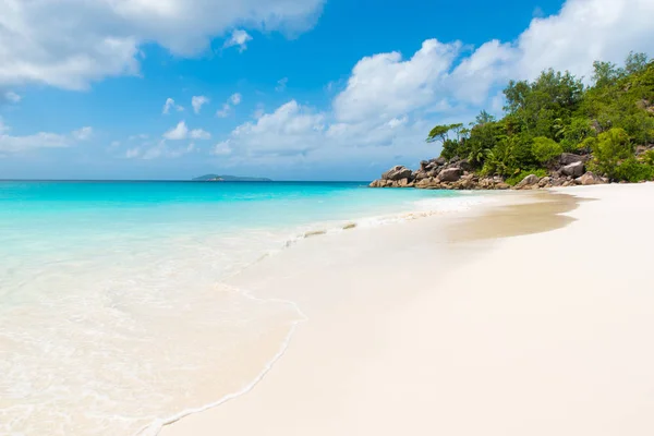 Hermosa Playa Paradise Anse Georgette Praslin Seychelles —  Fotos de Stock