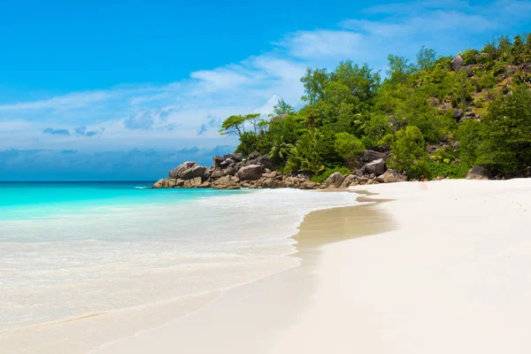 Clear Paradise Beach Anse Georgette Praslin Seychelles — Fotografia de Stock