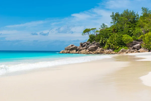 Törölje Paradise Beach Anse Georgette Praslin Seychelle Szigetek — Stock Fotó