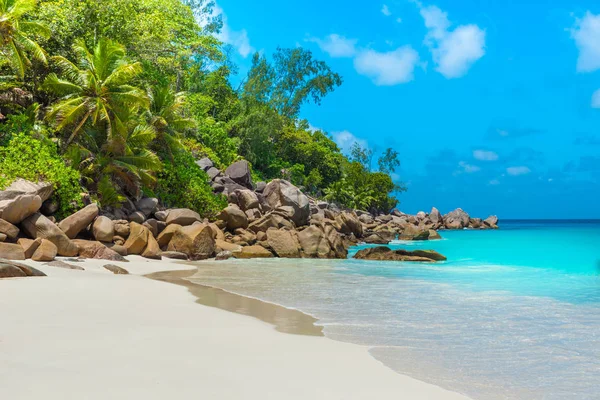 Paradise Beach Anse Georgette Praslin Seychelle Szigetek — Stock Fotó