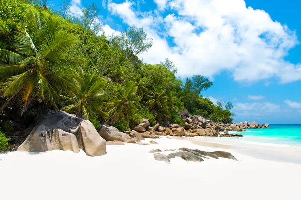 Clear Paradise Beach Anse Georgette Praslin Seychelles — Fotografia de Stock