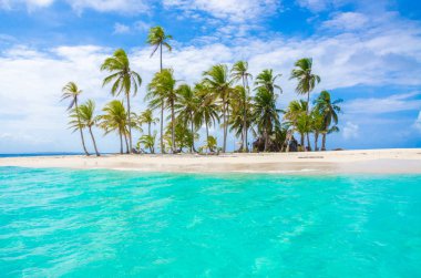 San Blas Island, Kuna Yala, Panama yalnız beach.