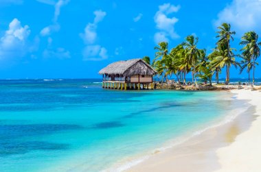 San Blas Island, Kuna Yala, Panama yalnız beach.