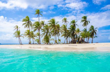San Blas Island, Kuna Yala, Panama yalnız beach.