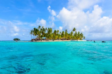 San Blas Island, Kuna Yala, Panama yalnız beach.