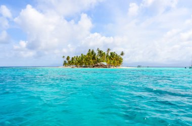 San Blas Island, Kuna Yala, Panama yalnız beach.