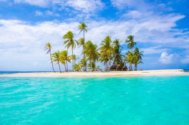 San Blas Island, Kuna Yala, Panama yalnız beach.