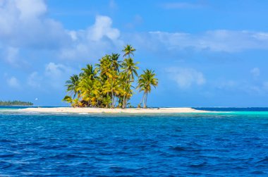 San Blas Island, Kuna Yala, Panama yalnız beach.