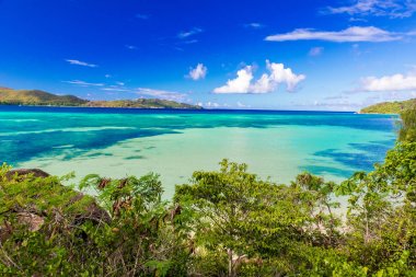 Güzel plaj, ada Praslin - Seyşeller