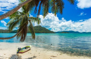 Güzel plaj, ada Praslin - Seyşeller