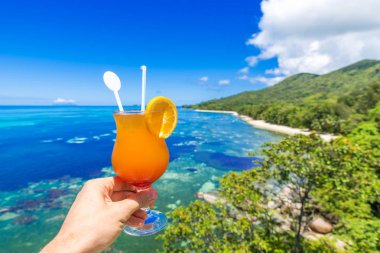 Tropikal hedef egzotik kokteyl