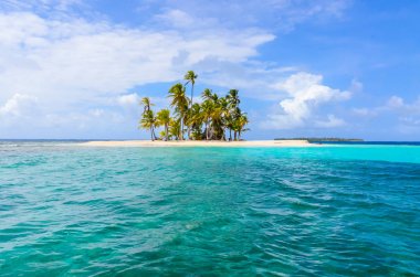 San Blas Island, Kuna Yala, Panama yalnız beach.