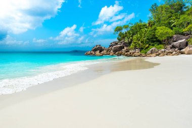 Cennet plaj - Anse Georgette, Praslin, Seyşel Adaları.