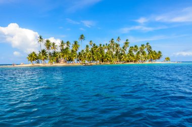 San Blas Island, Kuna Yala, Panama yalnız beach.