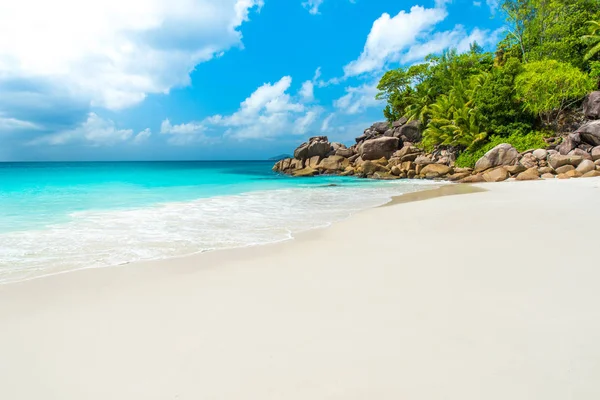 Paradise Beach Anse Georgette Praslin Seychellerna — Stockfoto