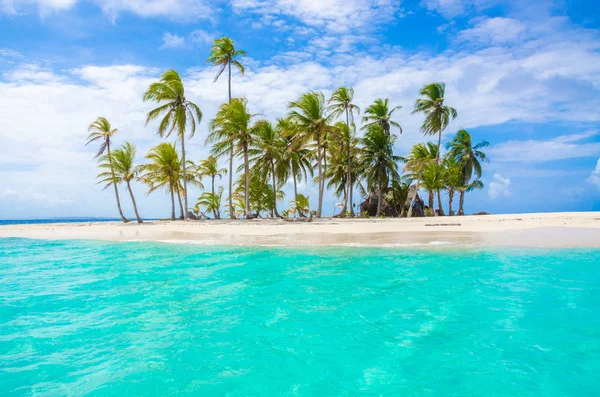 Spiaggia Solitaria Nell Isola San Blas Kuna Yala Panama — Foto Stock