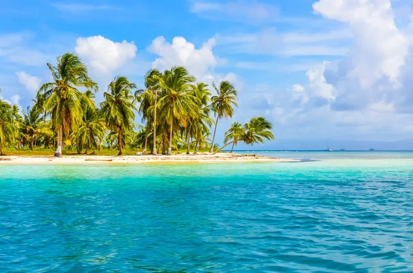 Lonely Beach San Blas Island Kuna Yala Panama — Stock fotografie