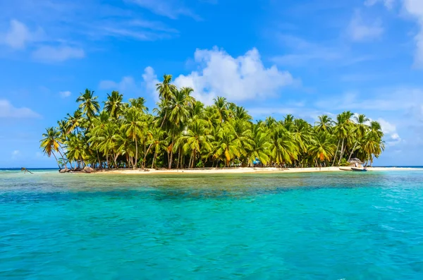 Spiaggia Solitaria Nell Isola San Blas Kuna Yala Panama — Foto Stock