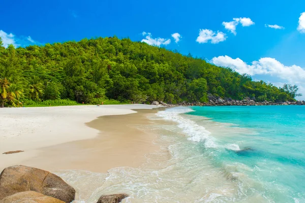 Paradise Beach Anse Georgette Praslin Seychellerna — Stockfoto