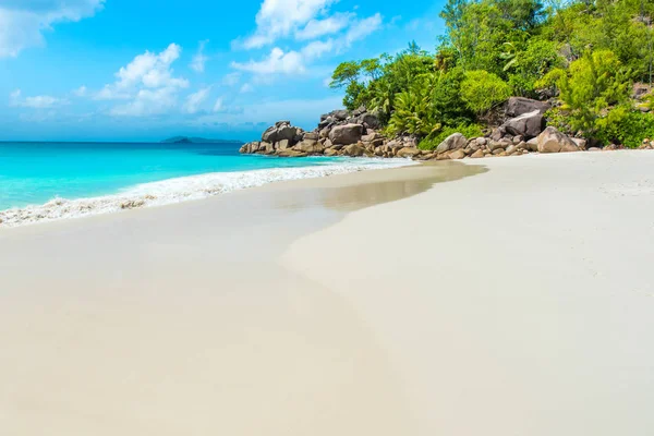 Playa Paraíso Playa Anse Georgette Praslin Seychelles — Foto de Stock