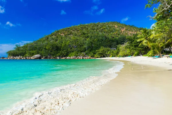 Anse Kerlan Tropical Beach Praslin Seychelle Szigetek — Stock Fotó