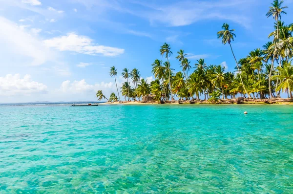 Spiaggia Solitaria Nell Isola San Blas Kuna Yala Panama — Foto Stock