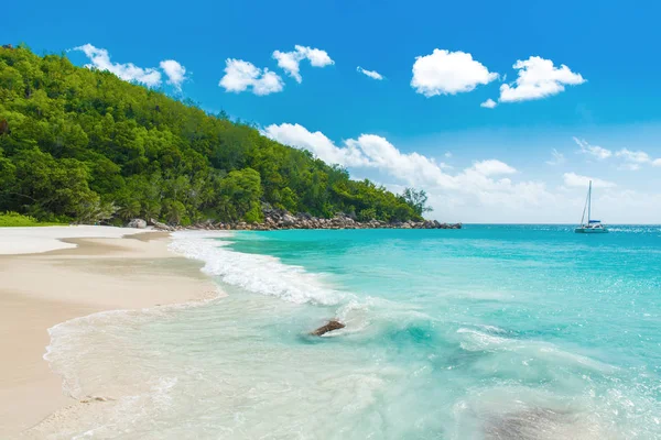 Paradise Beach Anse Georgette Praslin Seychely — Stock fotografie