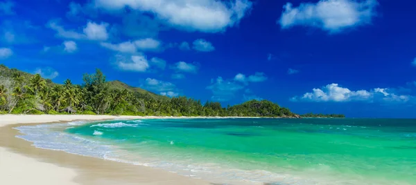 Anse Kerlan Tropisch Strand Praslin Seychellen — Stockfoto