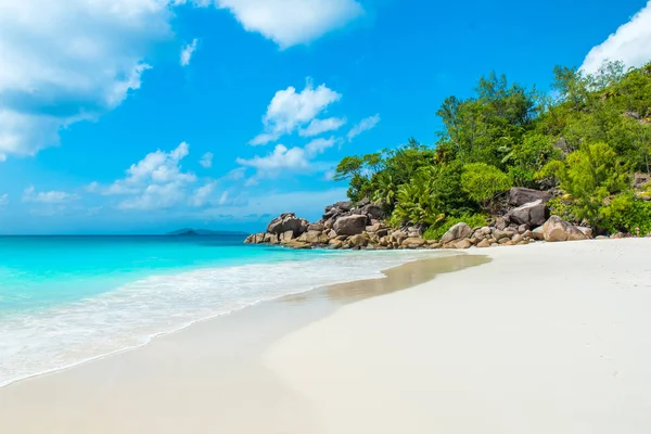 Praia Paraíso Anse Georgette Praslin Seychelles — Fotografia de Stock