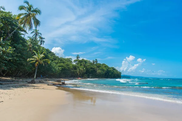 Playa Chiquita Dzikiej Plaży Niedaleko Puerto Viejo Costa Rica — Zdjęcie stockowe