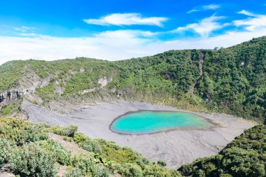 Irazu volcano with crater lake in Costa Rica. clipart