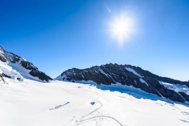 Aletsch Buzulu - Alpler, İsviçre, Avrupa'nın buz manzara.