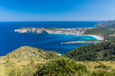 Cala Agulla kıyıları Mallorca, İspanya 'da Cala Ratjada