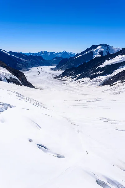 Aletschgletscher Eislandschaft Alpen Schweiz Europa — Stockfoto