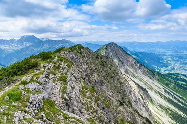 Vista Panorâmica Das Montanhas Dos Alpes Alemanha — Fotografia de Stock