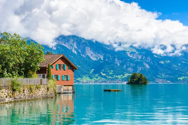 Village Iseltwald Lago Brienz Interlaken Suiza — Foto de Stock
