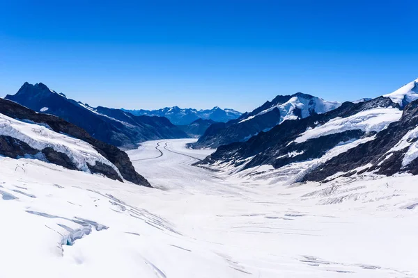 Glacier Aletsch Paysage Glaciaire Dans Les Alpes Suisse Europe — Photo