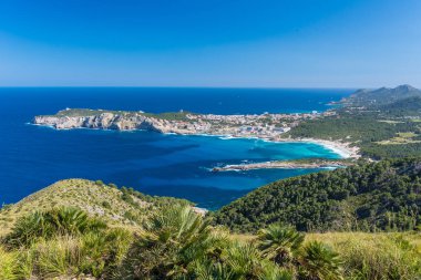 Cala Agulla kıyıları Mallorca, İspanya 'da Cala Ratjada