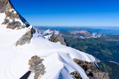 İsviçre Alpleri'nde Bernese için Jungfraujoch platformdan görüntüleyin.
