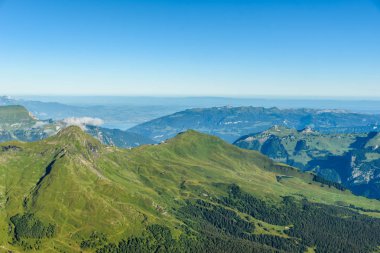 Eiger kuzey duvarı - Eiger için görünümden Grindelwald İsviçre Alpleri'nde Bernese.