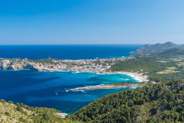 Cala Agulla kıyıları Mallorca, İspanya 'da Cala Ratjada