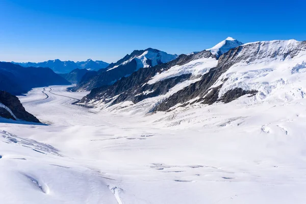 Aletsch glacier - ice landscape in Alps, Switzerland, Europe.