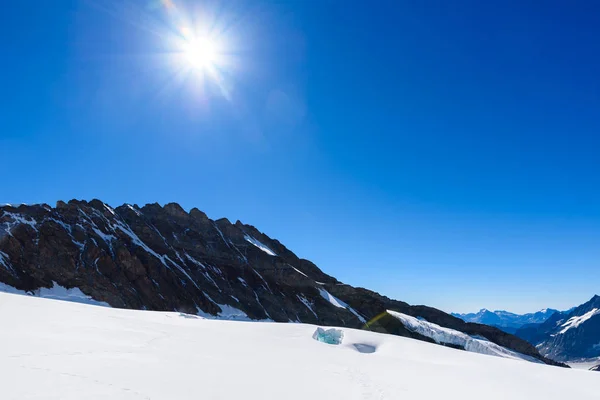 Geleira Aletsch Paisagem Gelo Nos Alpes Suíça Europa — Fotografia de Stock