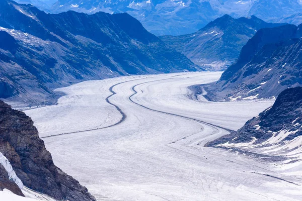 Landschap Van Aletschgletsjer Alpen Van Zwitserland Europa — Stockfoto