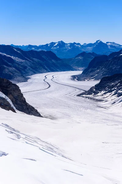 Paisaje Del Glaciar Aletsch Los Alpes Suiza Europa — Foto de Stock