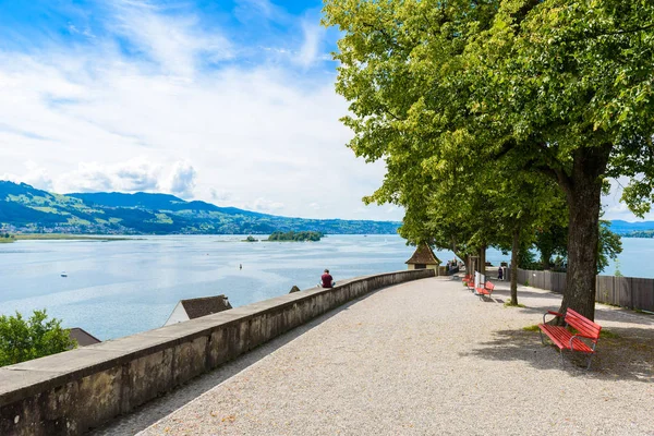 Rapperswil City Lago Zuerich Suíça Destino Viagem Europa — Fotografia de Stock