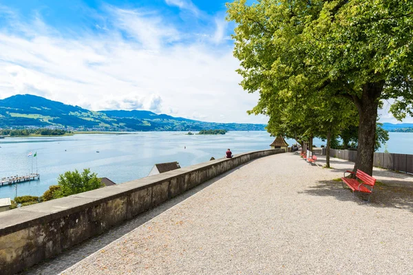 Rapperswil City Lago Zuerich Suíça Destino Viagem Europa — Fotografia de Stock